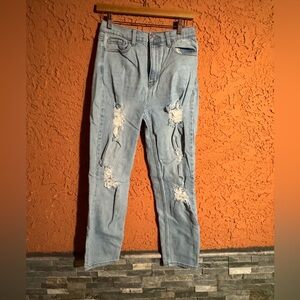 Light Blue Distressed Women's Jeans